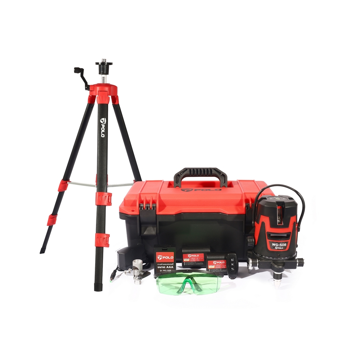 POLO เลเซอร์ระดับ 5เส้น WG-508 แสงเขียว พร้อมขา