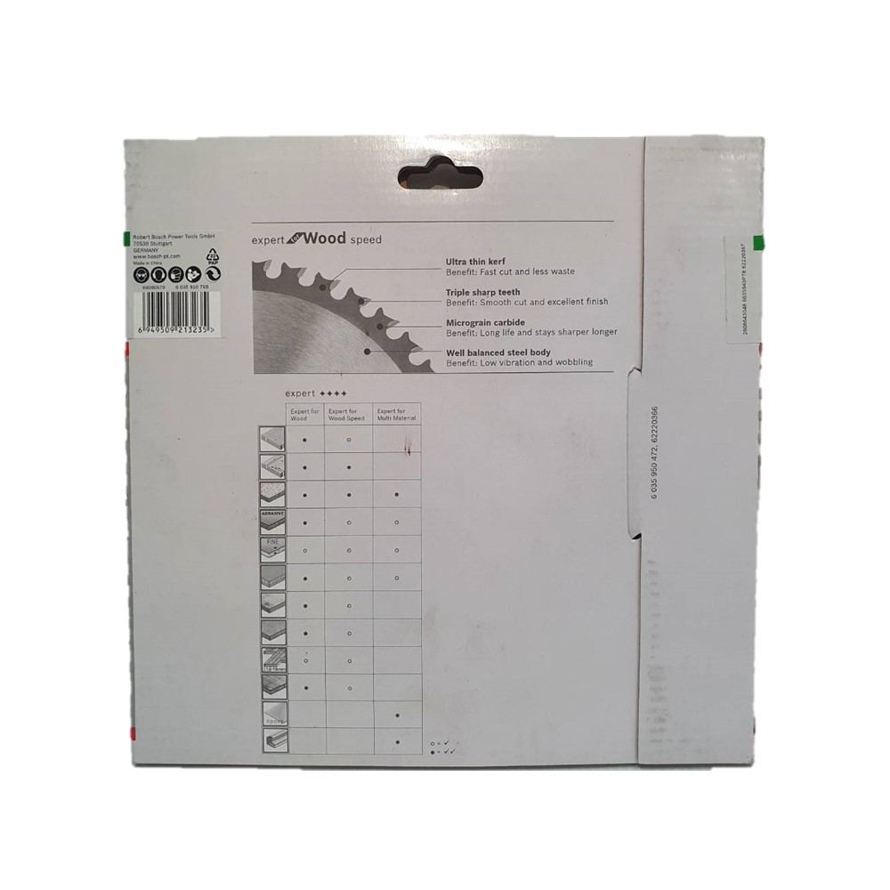 ใบเลื่อยวงเดือน ตัดไม้ 7 นิ้ว 40 ฟัน BOSCH 2608643048