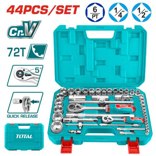 TOTAL ชุดลูกบล็อก 44ชิ้น รุ่น THT421441 ( Socket Set )