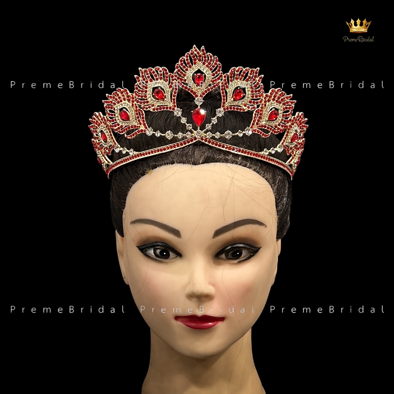 (พร้อมส่ง) เทียร่า 445 มงกุฎครึ่งหัว รูปขนนกฟีนิกซ์ สวย ปราณีต QCเพชรทุกเม็ด สินค้าพร้อมส่งจากไทย