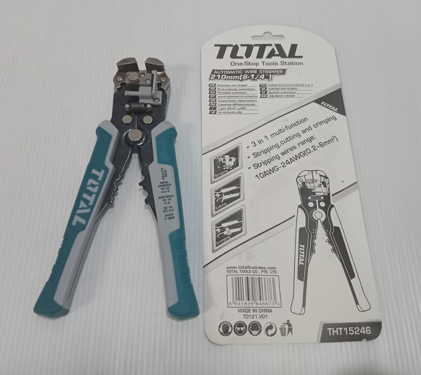 คีมปอกสายอัตโนมัติ ( ตัด ปอก ย้ำ ) รุ่น THT15246 Total