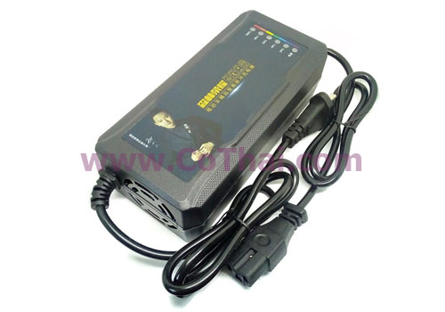 60v เครื่องชาร์จแบตเตอรี่ ไฟ6ดวง ปลั๊กสี่เหลี่ยม(ปลั๊กAC) ตะกั่วกรด/กึ่งแห้ง/แห้ง