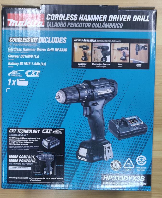 สว่านกระแทกไร้สาย12V HP333DYX3B MAKITA Black Edition