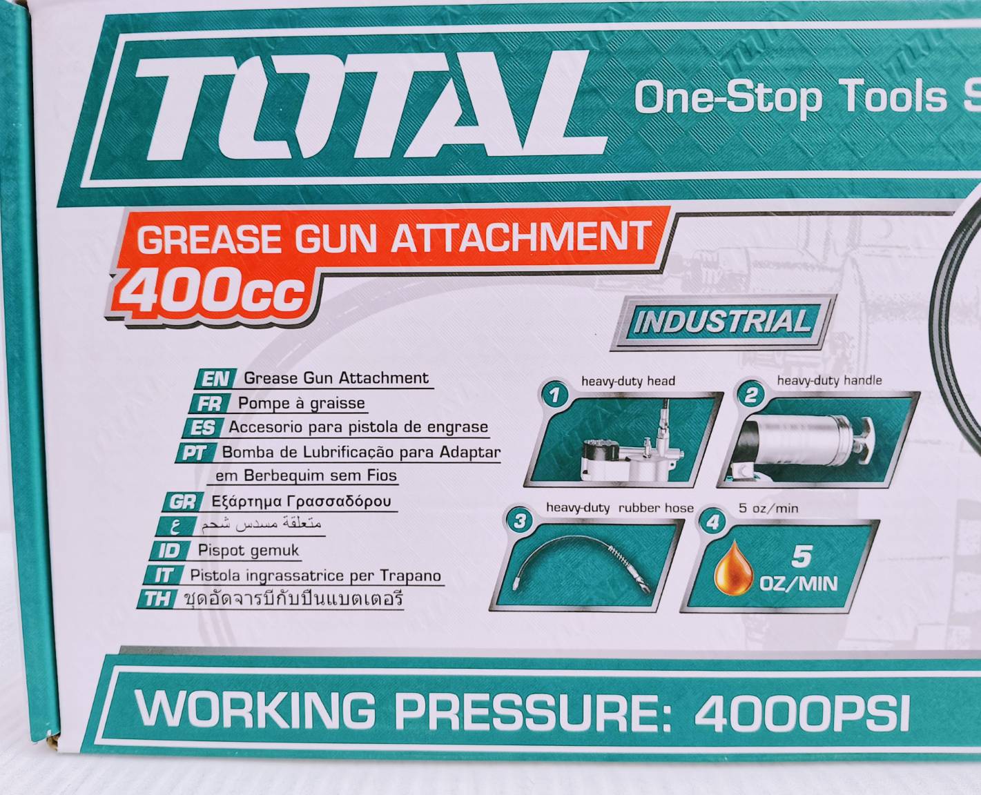กระบอกอัดจารบี+ พร้อมสายอ่อน 18 นิ้ว (ใช้กับสว่านแบตเตอรี่) รุ่น TGULI2001