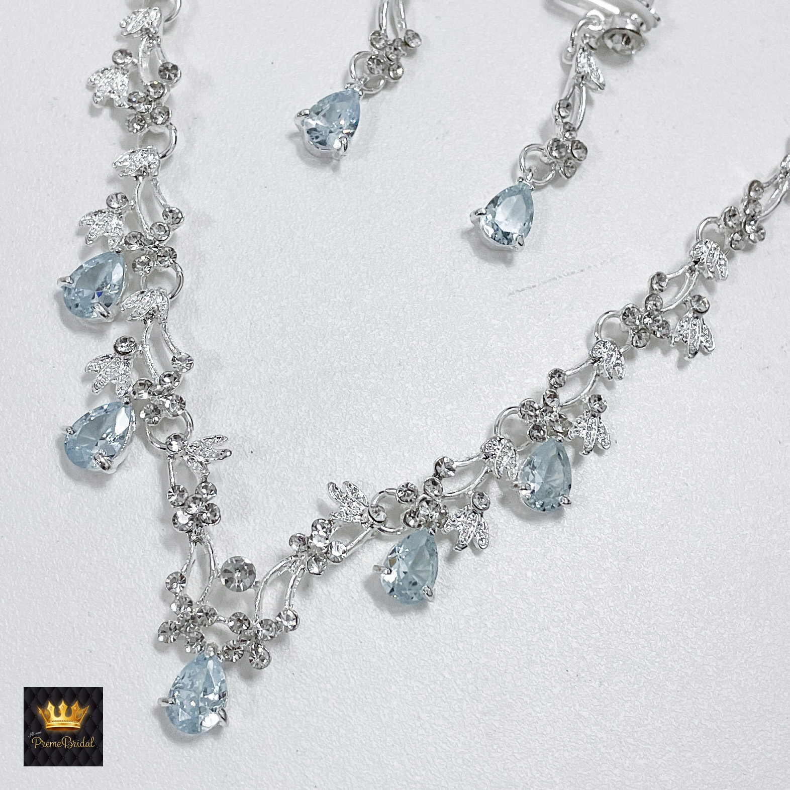 (พร้อมส่ง) สร้อยคอเพชร+ต่างหูแบบหนีบ 006 สร้อยคอเจ้าสาว สร้อยคอใส่ออกงาน สวยหรูดูแพง ถ่ายจากสินค้าจริง