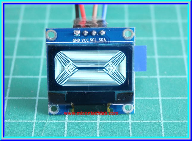 1x จอ OLED LCD 128x64 สีน้ำเงิน ขนาด 0.96" แบบ I2C