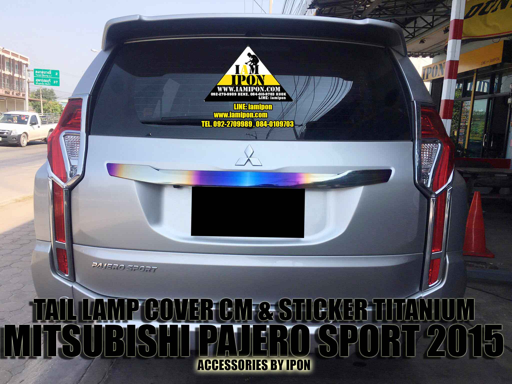 TAIL LAMP COVER MITSUBISHI PAJERO SPORT 2015 CHROMIUM ครอบไฟท้ายโครเมียมมิสซูบิชิปาเจโร่สปอร์ต 2015