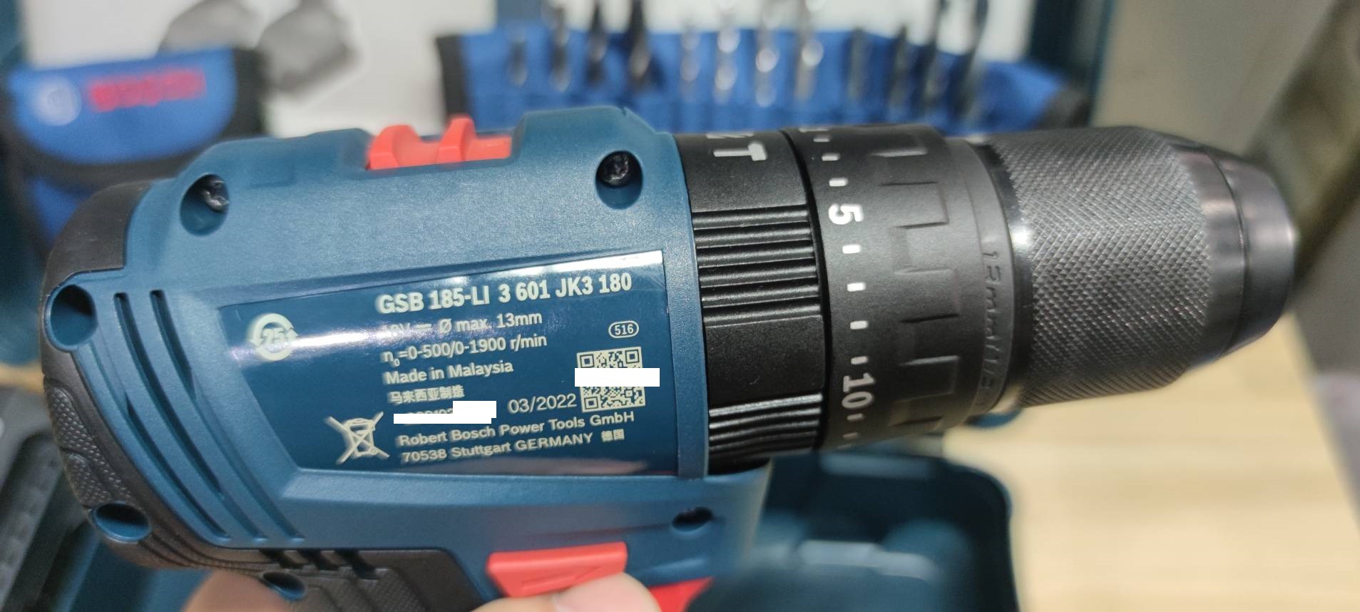 สว่านกระแทกไร้สาย GSB185-LI BOSCH ชุดแบต1ก้อน