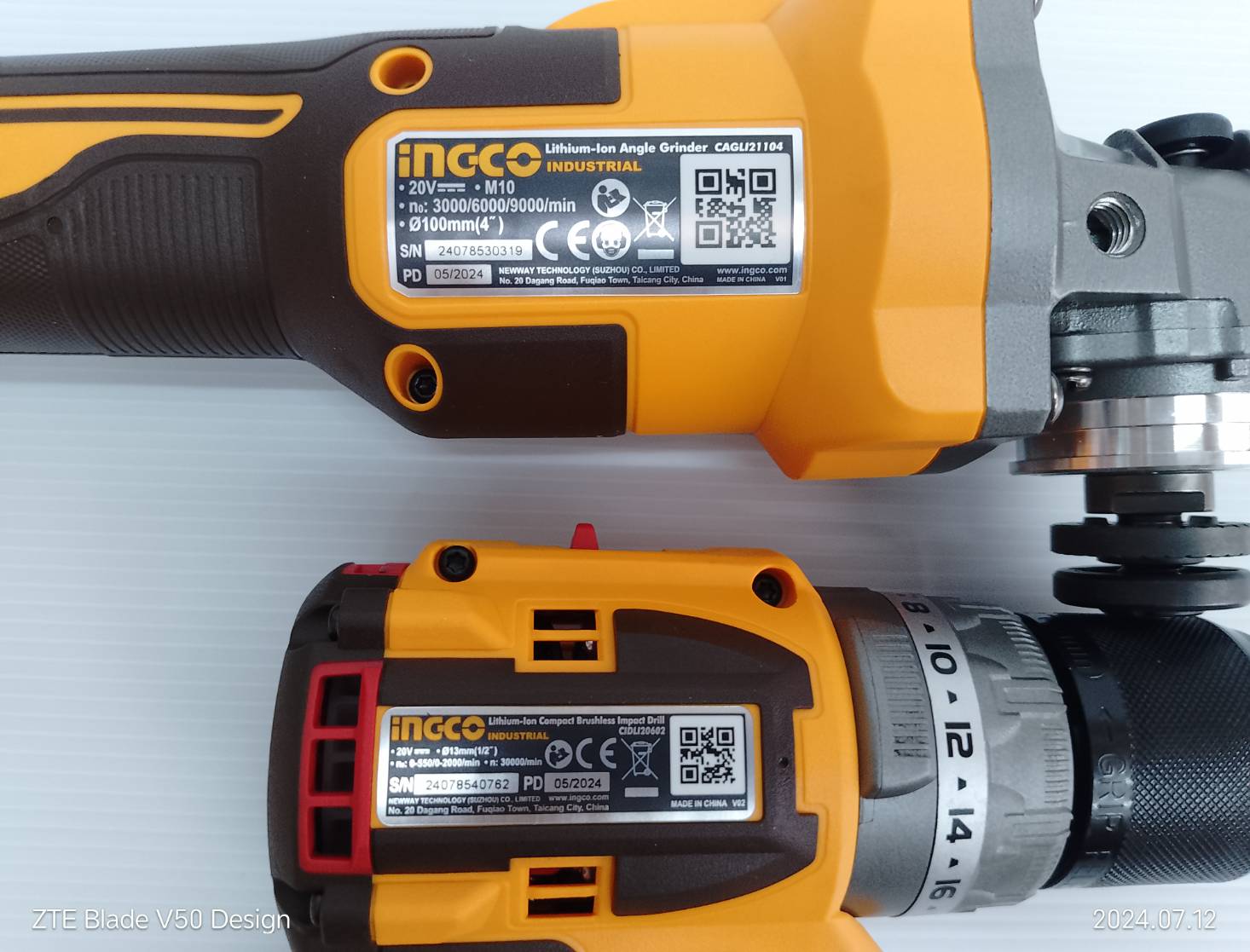 ชุดสว่านกระแทกไร้สาย+เครื่องเจียรแบตเตอรี่ 4นิ้ว รุ่น CKLI2027310 INGCO