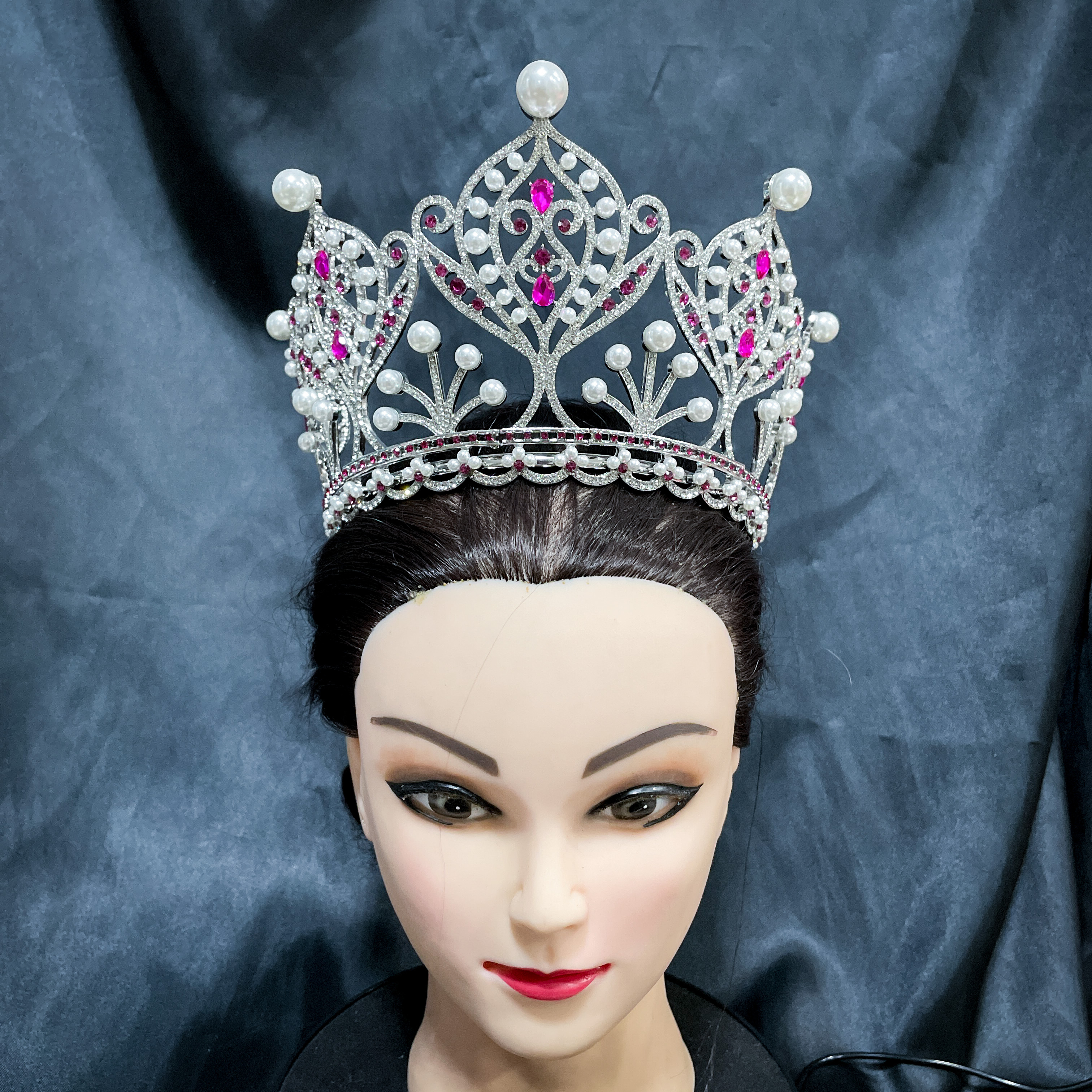 (พร้อมส่ง) มงกุฏ 091 สีชมพู มงกุฎนางงาม มงกุฎเพชร มงกุฎประกวด สินค้าพร้อมส่ง ไม่ต้องรอนาน งานพรีเมี่ยม