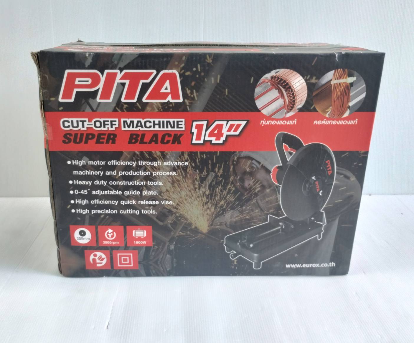 แท่นตัดไฟเบอร์ 14″ PITA SUPER BLACK