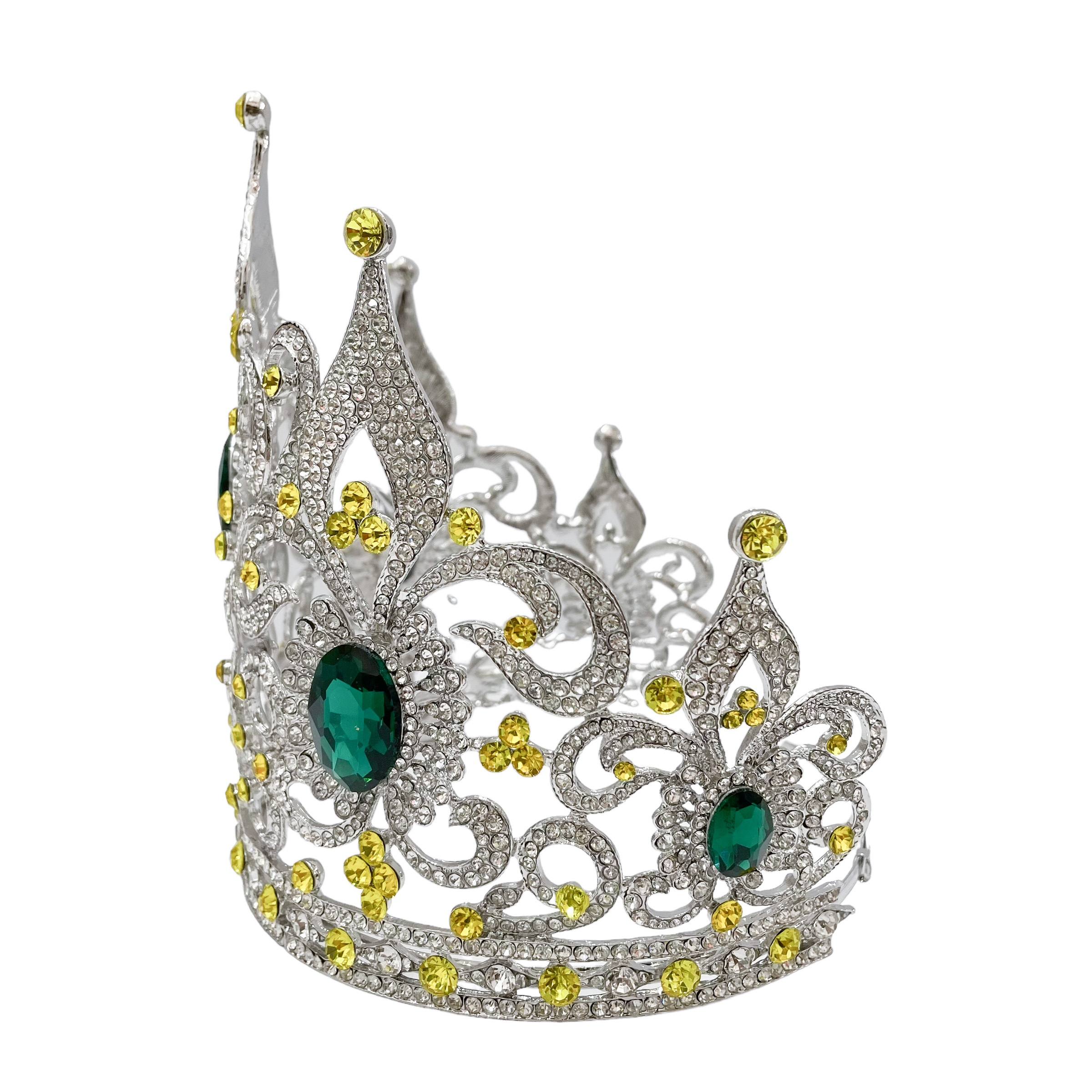 (พร้อมส่งจากไทย) มงกุฏ 102 สีเขียว-ทอง มงกุฎนางงาม มงกุฎเพชร มงกุฎประกวด สินค้าพร้อมส่ง ไม่ต้องรอนาน งานพรีเมี่ยม