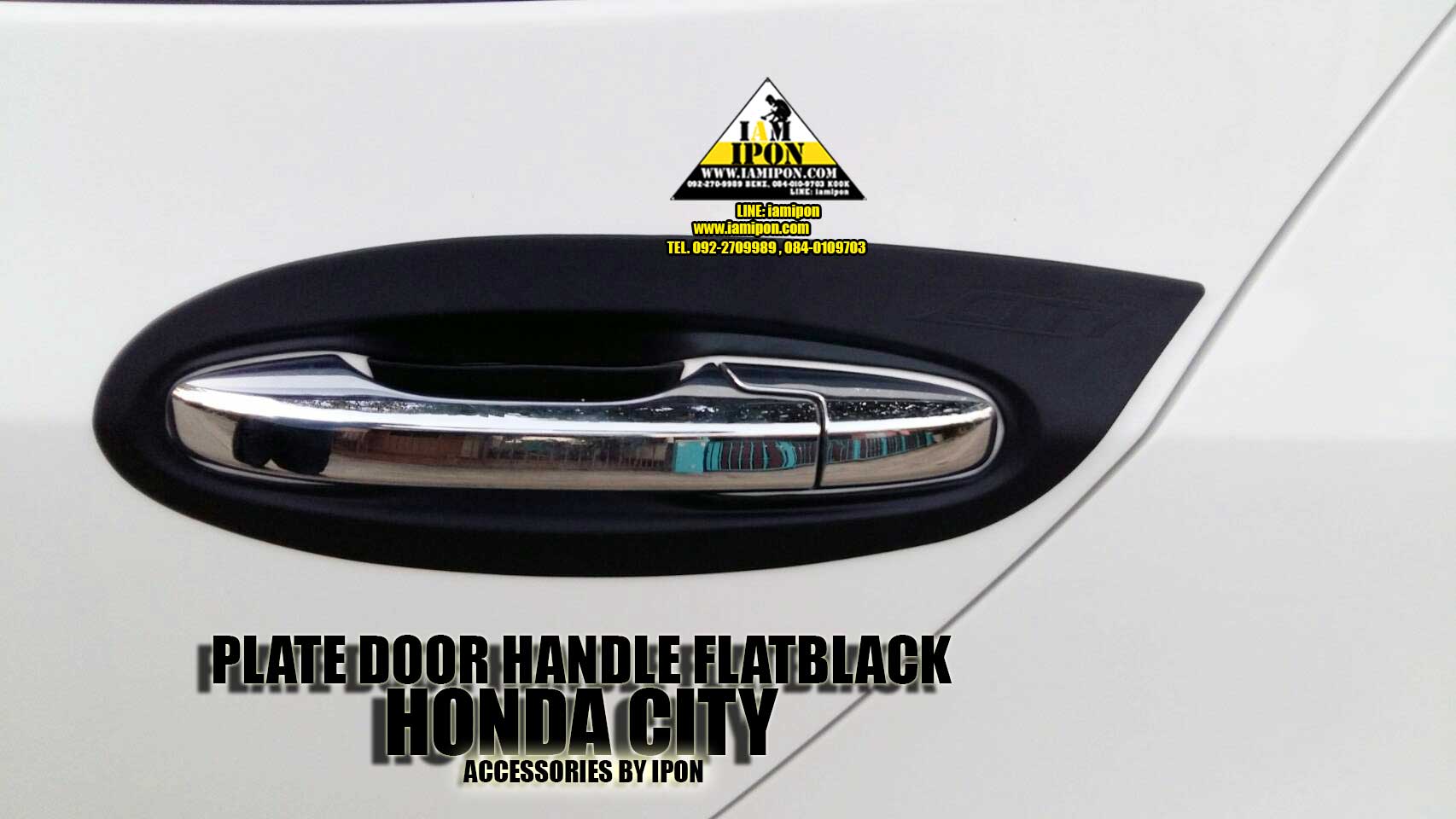 PLATE DOOR HANDLE HONDA CITY 2008-2012 FLATBLACK เบ้ารองมือเปิดดำด้านฮอนด้าซิตี้ 2008-2012