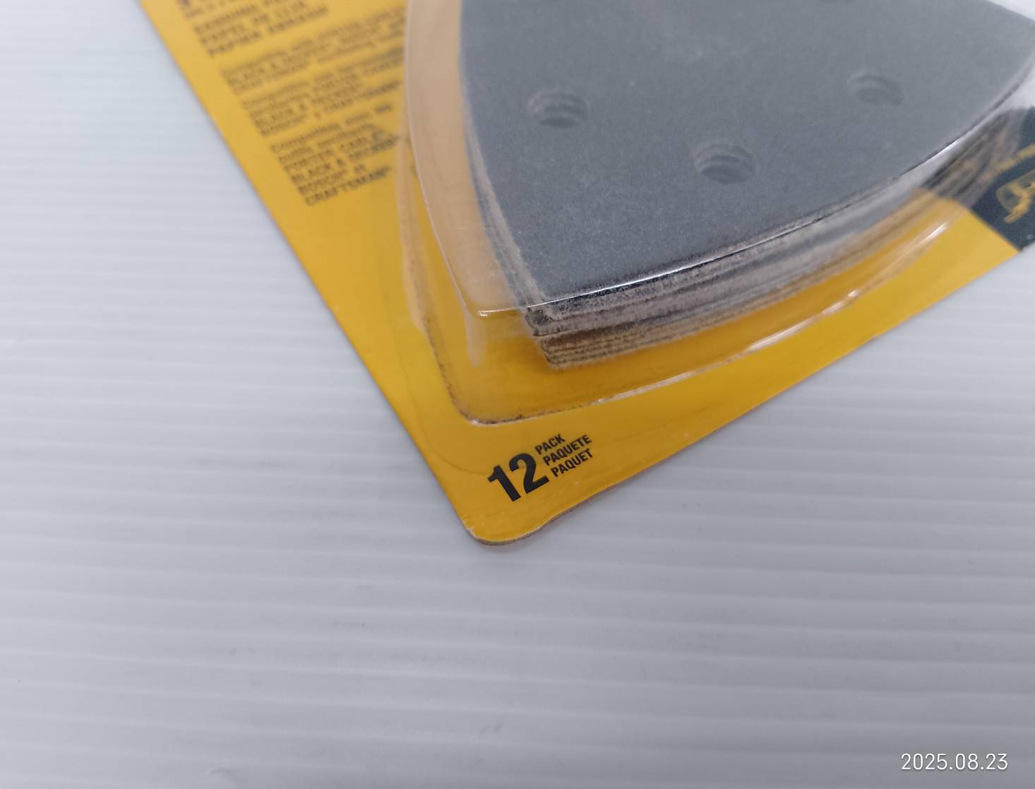 กระดาษทราย3เหลี่ยม 12 ชิ้น DEWALT DWASPTRI12