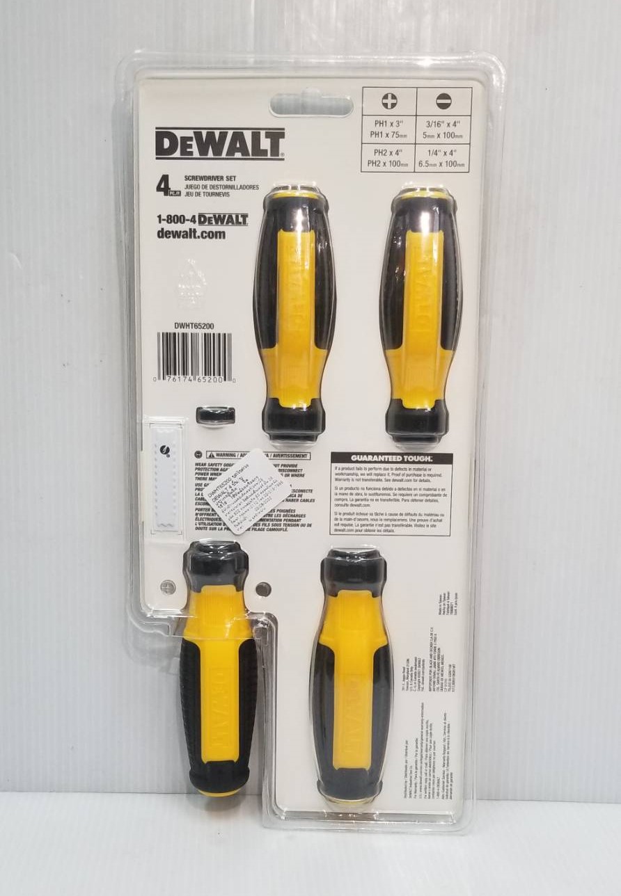 ชุดไขควง 4ชิ้น DWHT65200 DEWALT