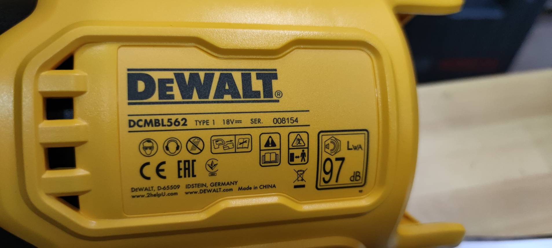 เครื่องเป่าลมไร้สาย 20V รุ่น DCMBL562N DEWALT