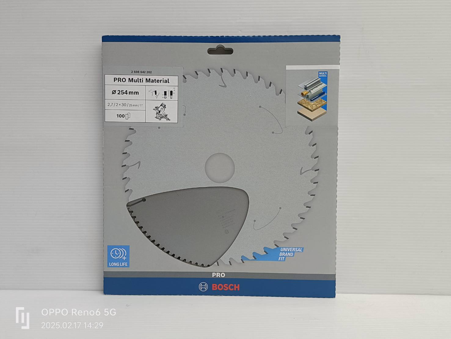 ใบเลื่อยวงเดือนตัดอลูมิเนียม 10"x100T BOSCH 2608642202