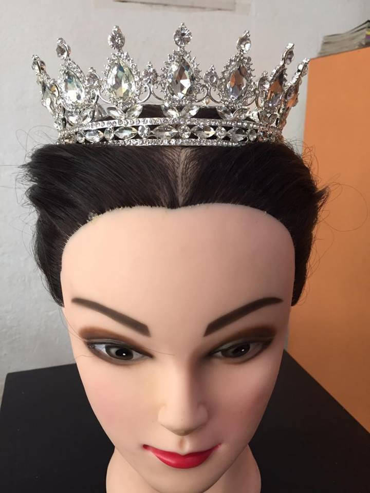 (พร้อมส่ง) มงกุฎ 018-สีส้มเรือนทอง