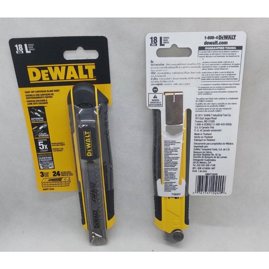 DEWALT มีดคัตเตอร์ Carbride ขนาด 18มม. รุ่น DWHT10249