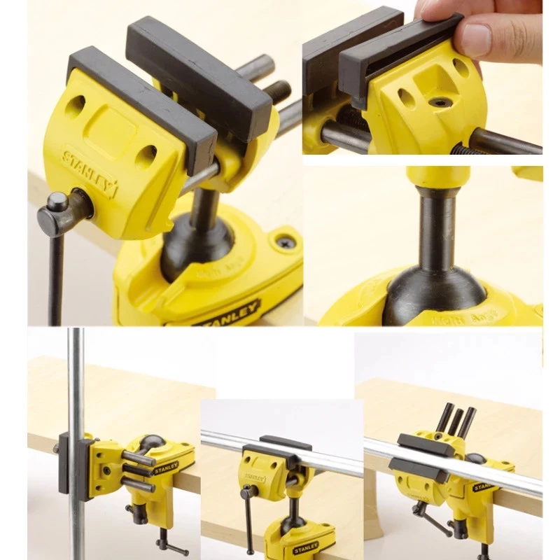 STANLEY ปากกาจับชิ้นงาน 3" แบบชุดคู่ หมุนได้360องศา รุ่น 1-83-069