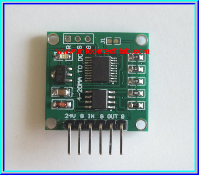 1x Current to Voltage (I/V) Transmitter signal Module 4-20mA to 0-5V linear conversion