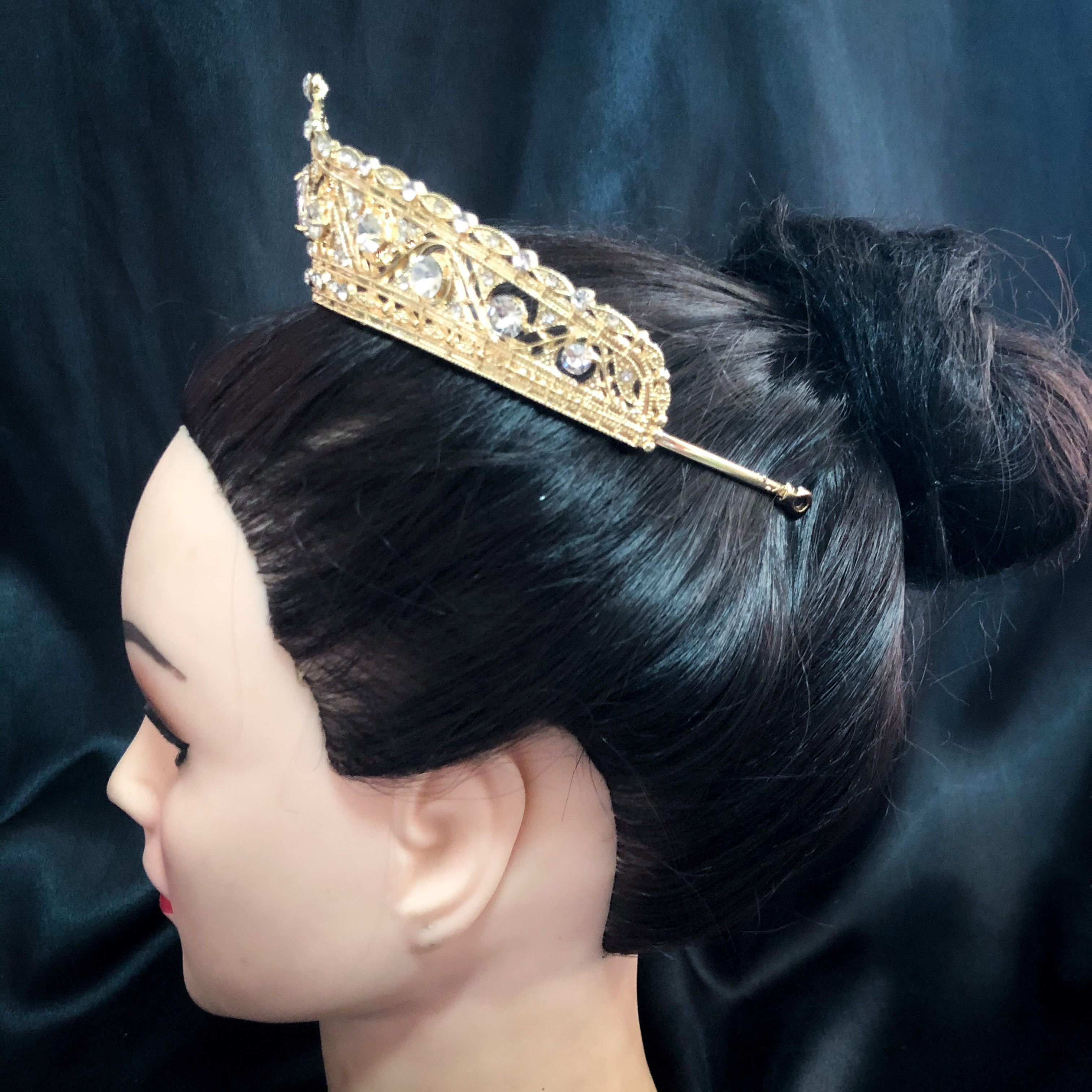 (พร้อมส่ง) เทียร่า 298 สีทอง มงกุฎนางงาม มงกุฎเจ้าหญิง สีทองหรูหรา งานสวย ปราณีต QCเพชรทุกเม็ด สินค้าพร้อมส่งจากไทย