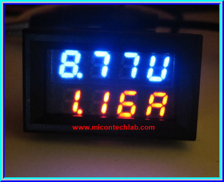 1x Digital DC (0-100V 10A) Voltmeter Ammeter Red Blue Color module