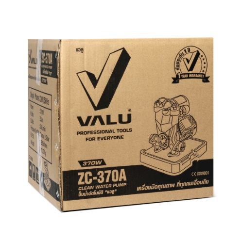 ปั๊มน้ำออโต 370W ZC-370A VALU (มีฝาครอบ)