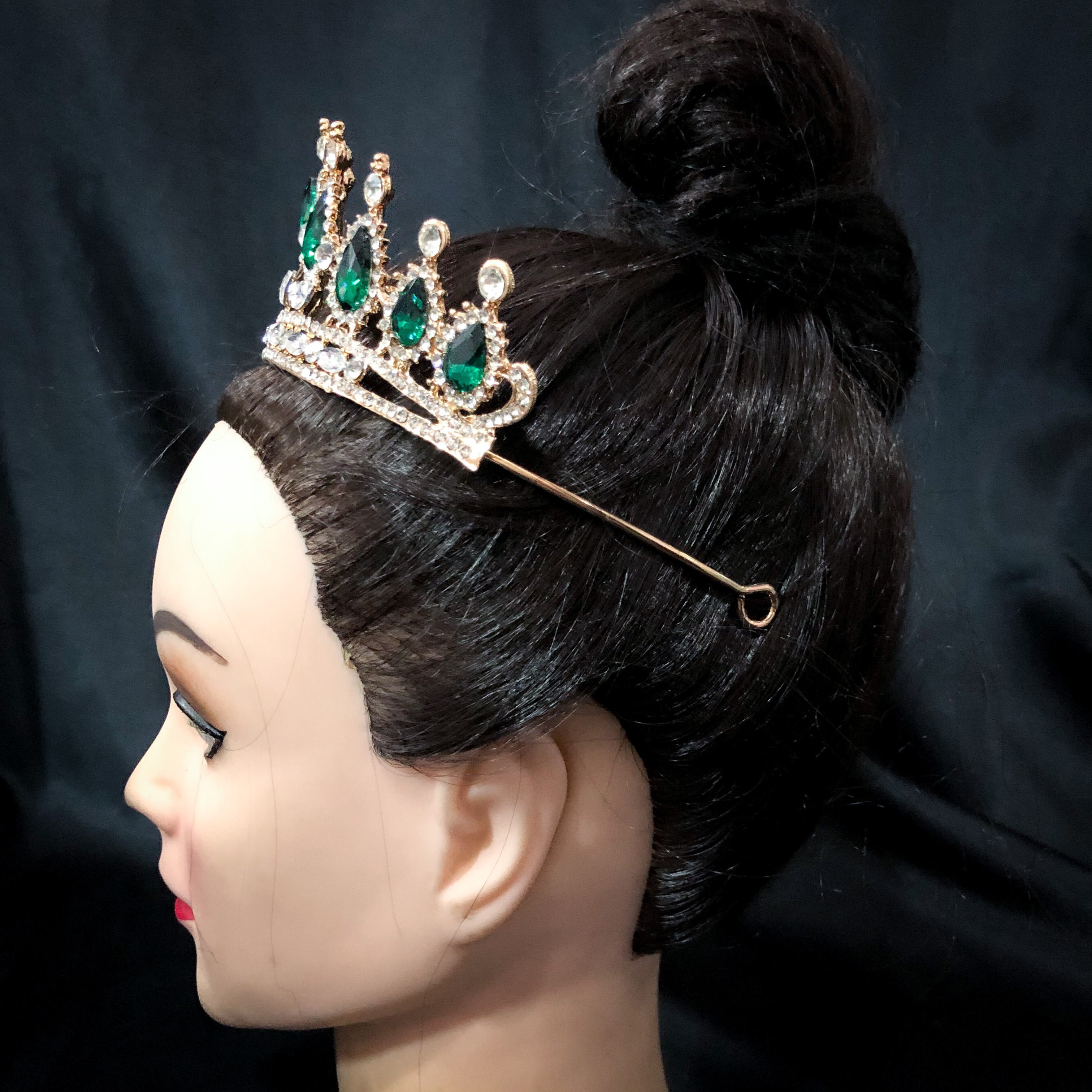 (พร้อมส่ง) เทียร่า 275 สีเขียว มงกุฎนางงาม มงกุฎเจ้าหญิง งานสวย ปราณีต QCเพชรทุกเม็ด สินค้าพร้อมส่งจากไทย