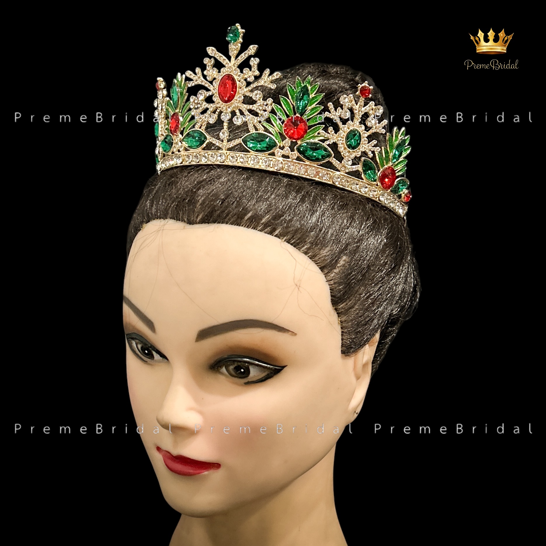 (พร้อมส่ง) มงกุฎคริสต์มาส 004 งานสวย ปราณีต QCเพชรทุกเม็ด สินค้าพร้อมส่งจากไทย