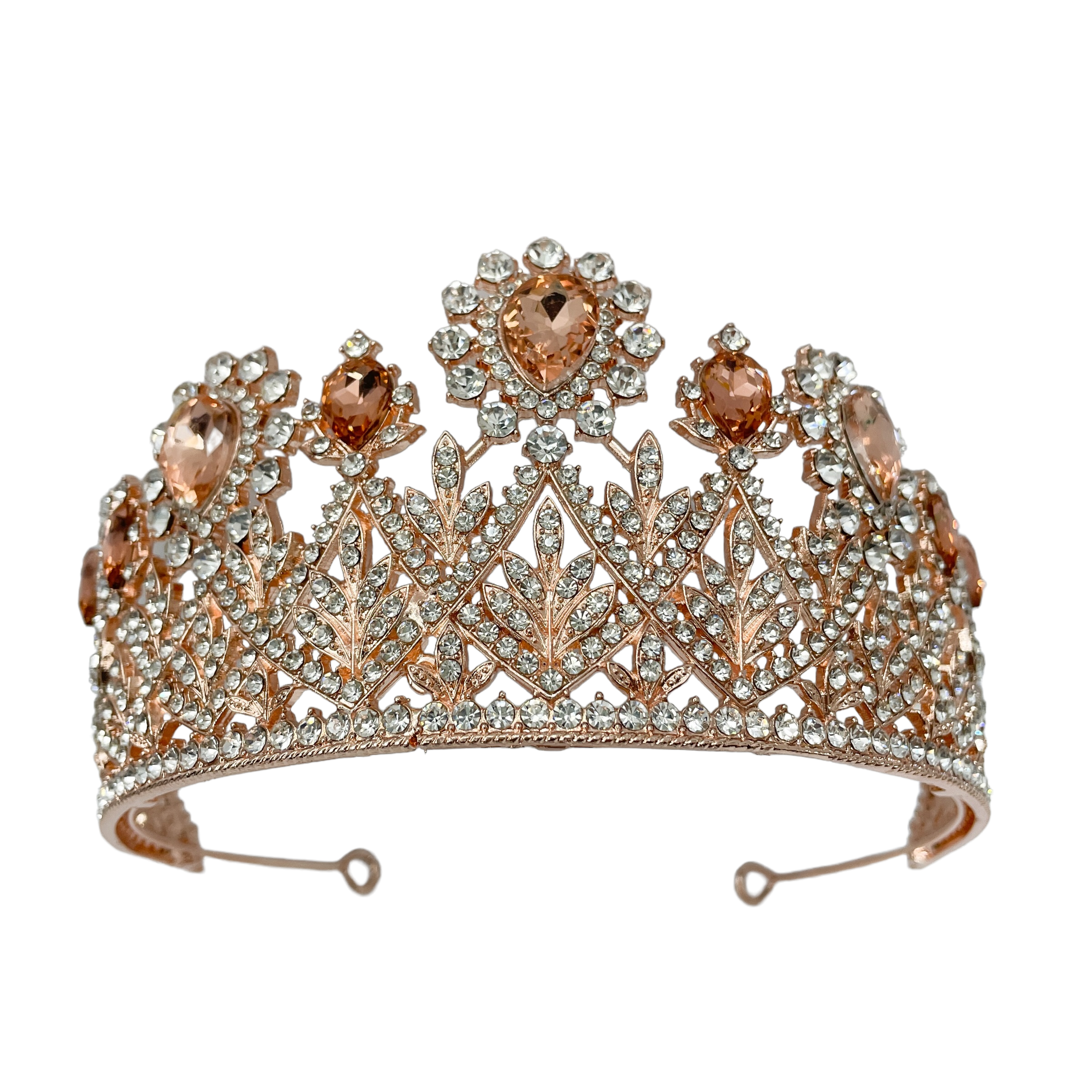 (พร้อมส่ง) เทียร่า 355 สีโรสโกลด์ งานสวย ปราณีต QCเพชรทุกเม็ด สินค้าพร้อมส่งจากไทย