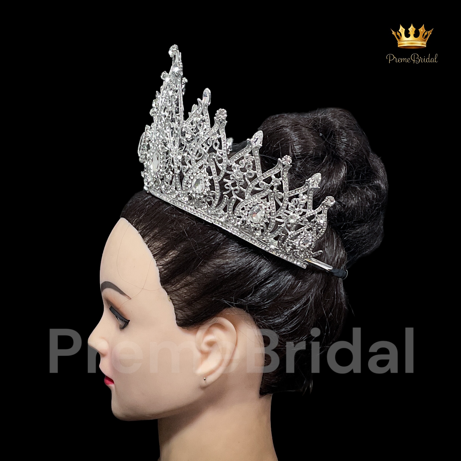 (พร้อมส่งจากไทย) มงกุฏ 115 สีเงิน มงกุฎนางงาม มงกุฎเพชร มงกุฎประกวด สวยงามอลังการ ฐานมงวงกลมปรับได้ สินค้าพร้อมส่ง ไม่ต้องรอนาน งานพรีเมี่ยม