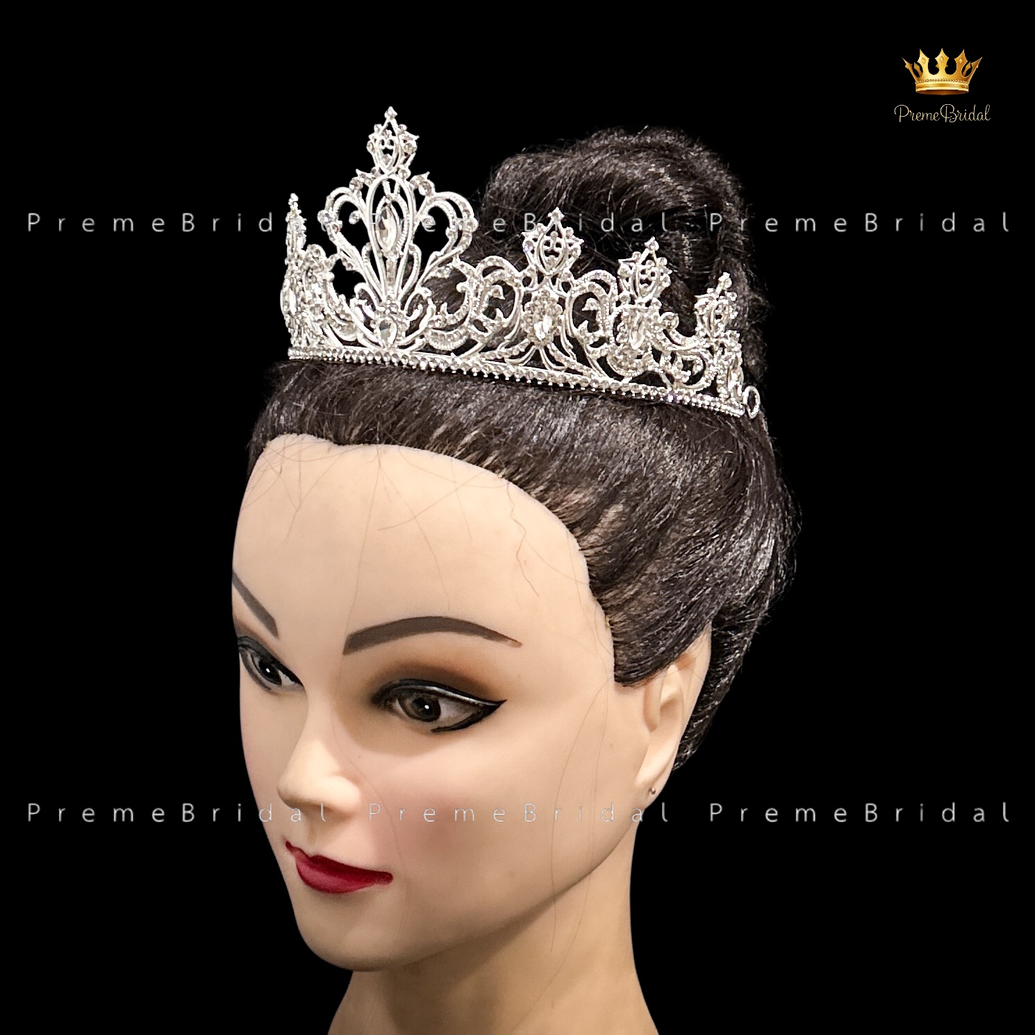 (พร้อมส่ง) เทียร่า 443 มงกุฎครึ่งหัว งานเจ้าสาว งานประกวด สวย ปราณีต QCเพชรทุกเม็ด สินค้าพร้อมส่งจากไทย