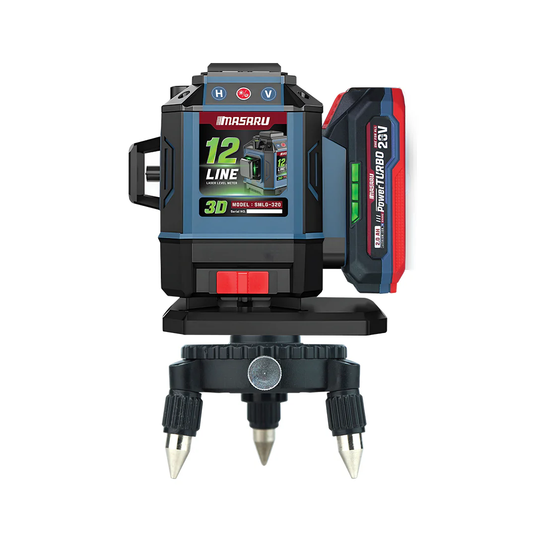 MASARU SMLG-320 เครื่องวัดระดับเลเซอร์แบบแสงสีเขียว 12 เส้น 20V