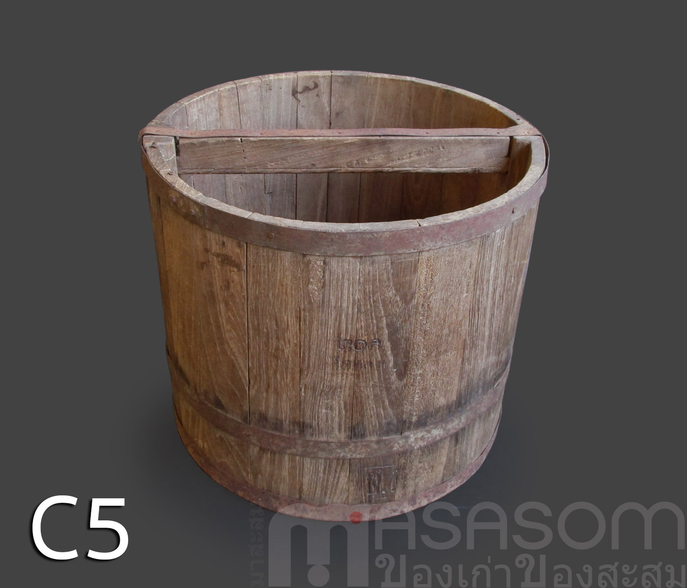 ถังไม้ตวงข้าวโบราณขนาด 20 ลิตร