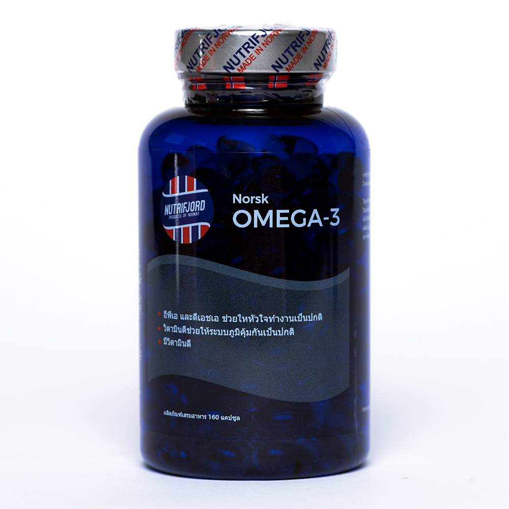 Nutrifjord Omega-3 นูทรีฟจอร์ดนอร์วีเจียน ขนาด 160 เม็ดเจล