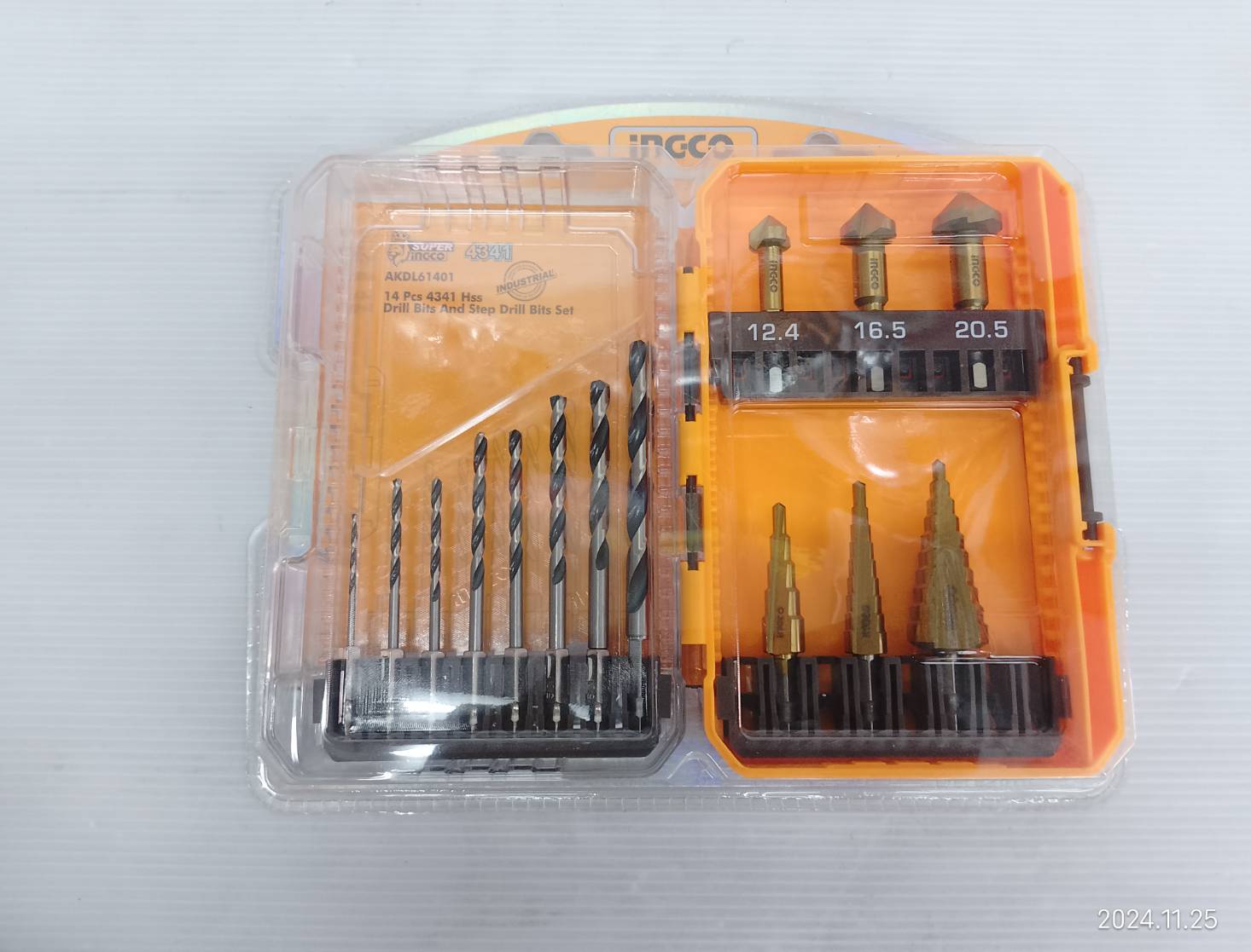 ชุดดอกสว่าน+ดอกเจดีย์+เคาน์เตอร์ซิงค์ AKDL61401 INGCO