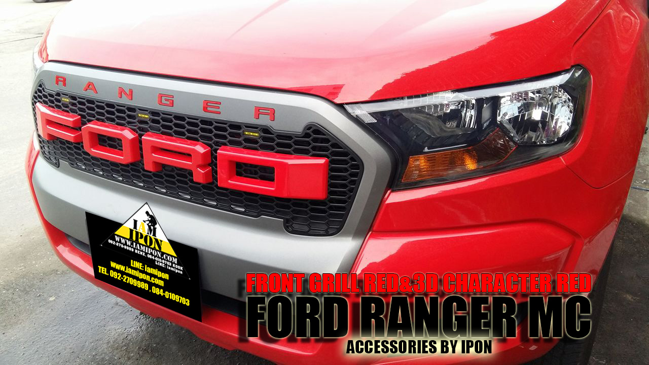 3D CHARACTER FRONT GRILL FORD RANGER MC ตัวหนังสือติดกระจังหน้าฟอร์ดเรนเจอร์ MC