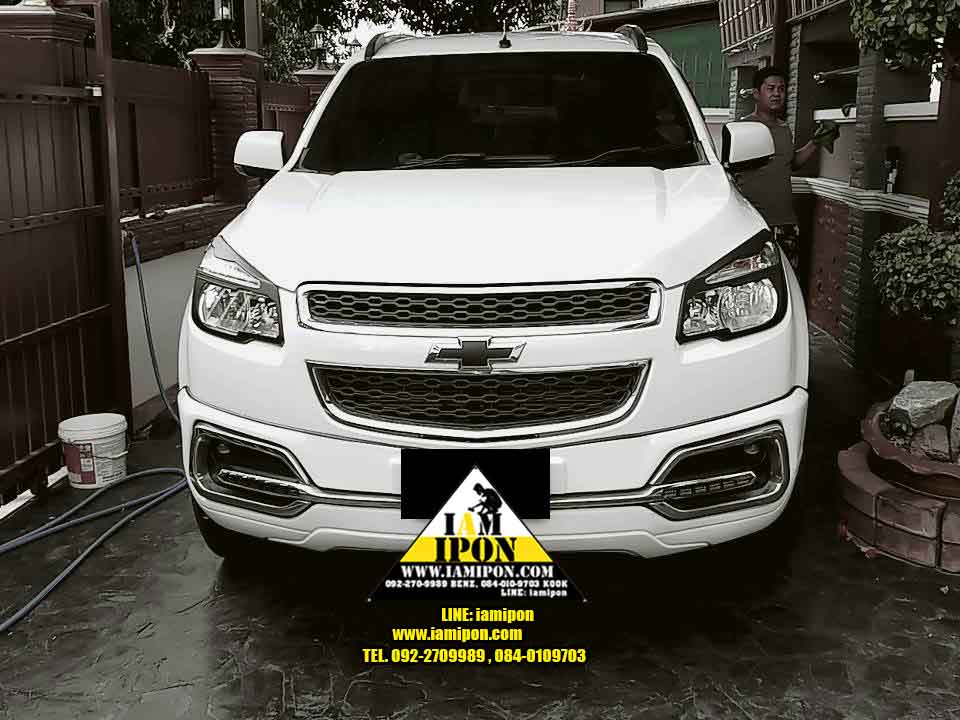 HEADLAMP COVER CHEVROLET TRAILBLAZER FLATBLACK ครอบไฟหน้าดำด้านเชฟโรเลตเทรลเบลเซอร์