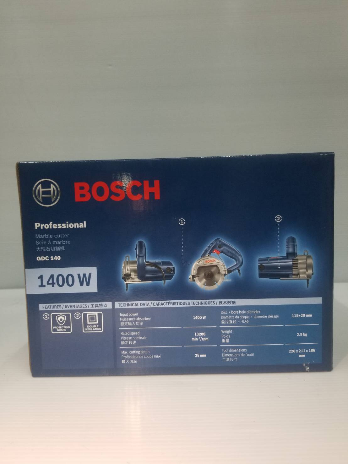 เครื่องตัดหินอ่อน4" GDC140 BOSCH 06013A40K0 แถม 1 ใบ