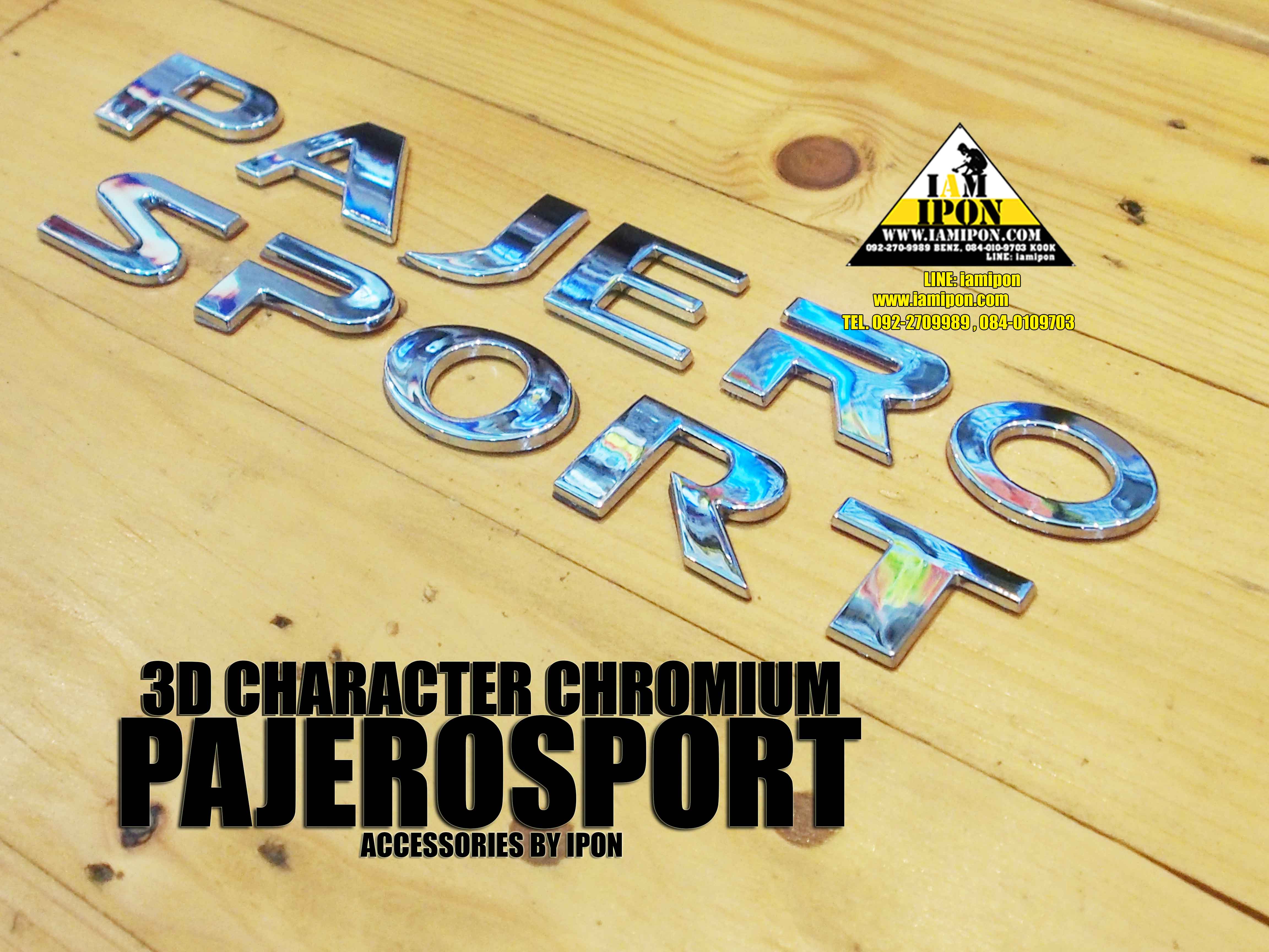3D CHARACTER PAJERO SPORT CHROMIUM ตัวหนังสือโครเมียมปาเจโร่สปอร์ต