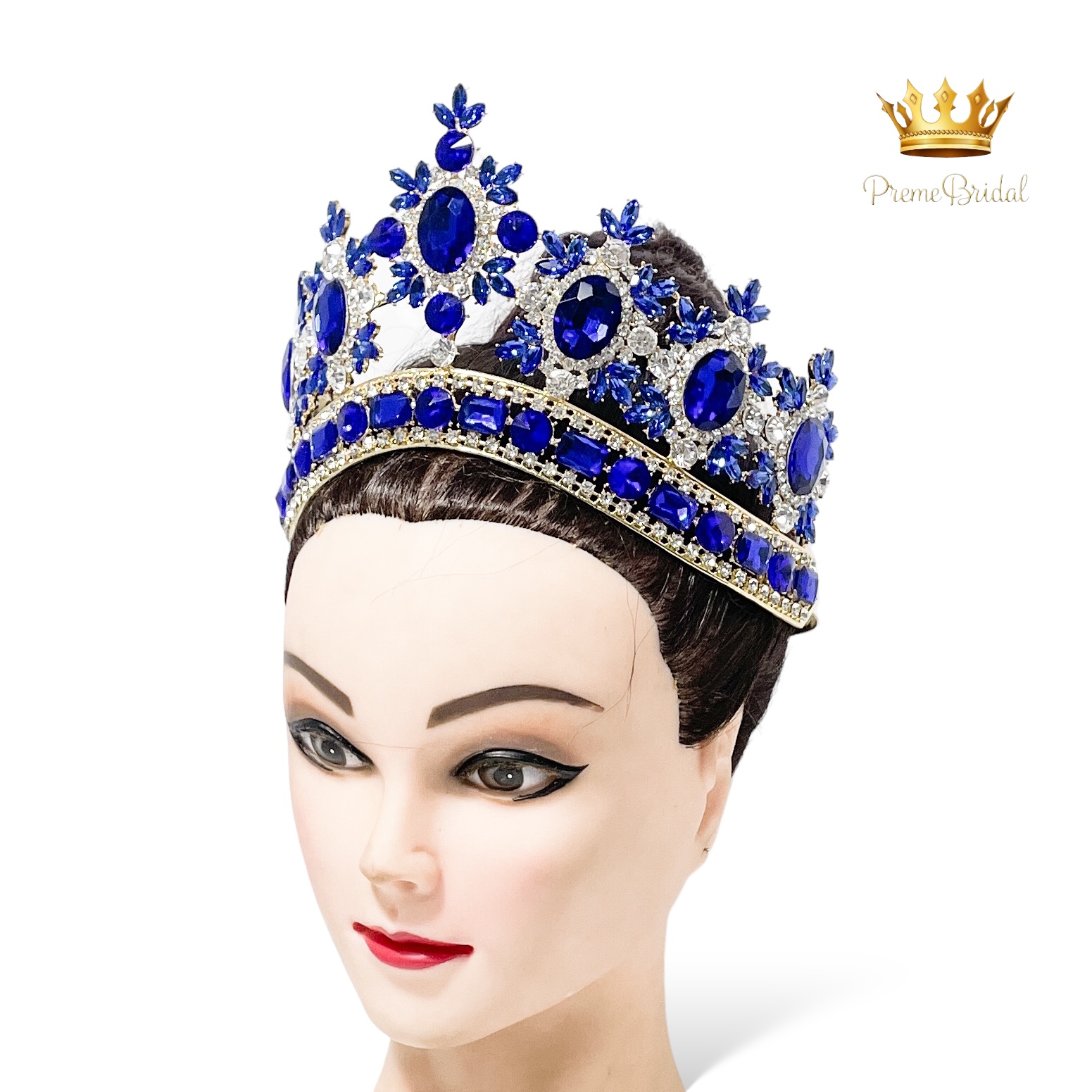 (พร้อมส่งจากไทย) มงกุฏ 100 สีน้ำเงิน มงกุฎนางงาม มงกุฎเพชร มงกุฎประกวด สินค้าพร้อมส่ง ไม่ต้องรอนาน งานพรีเมี่ยม