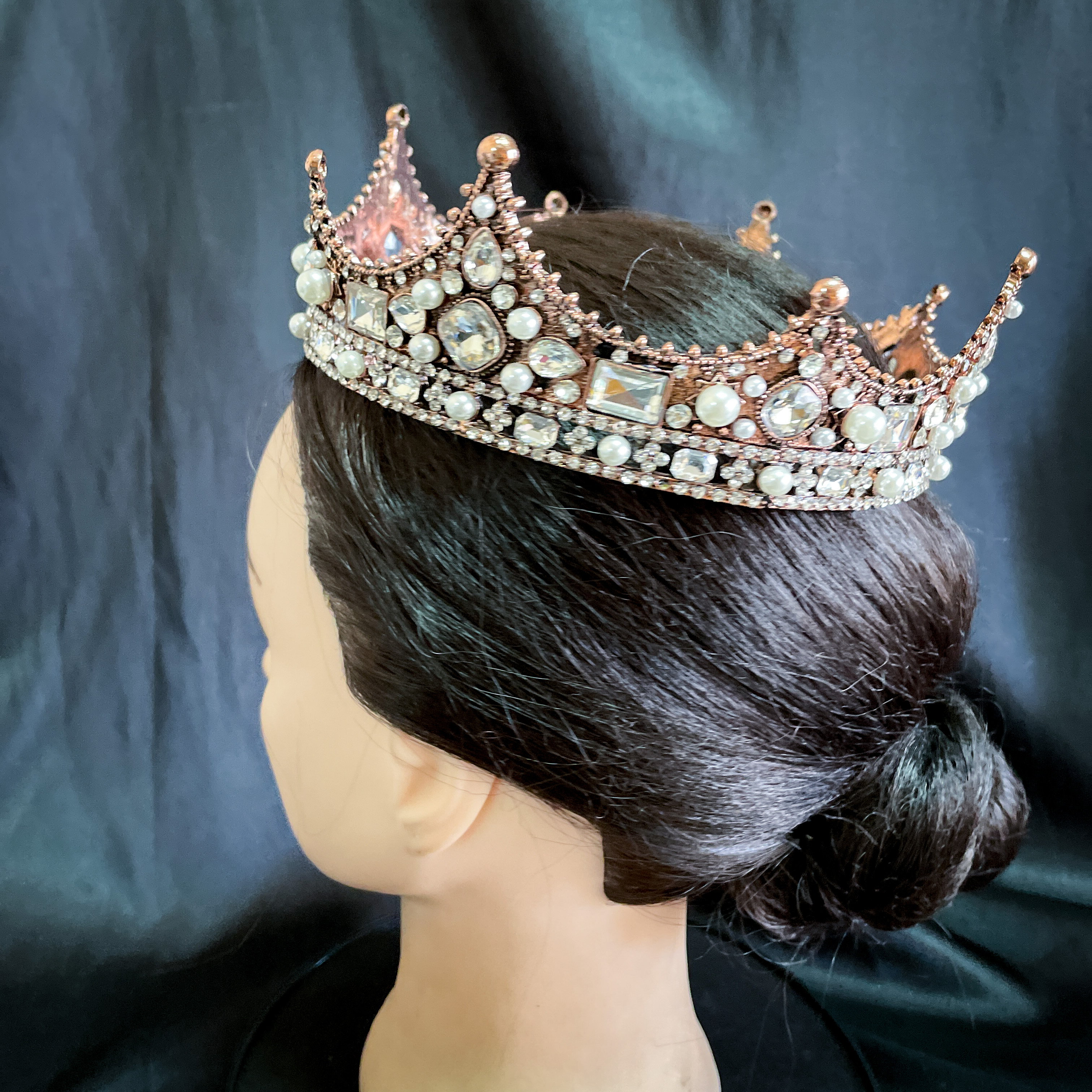 (พร้อมส่ง) มงกุฏผู้ชาย 035 สีวินเทจเพชรขาว มงกุฎผู้ชาย มงกุฎเจ้าชาย งานสวย ปราณีต QCเพชรทุกเม็ด