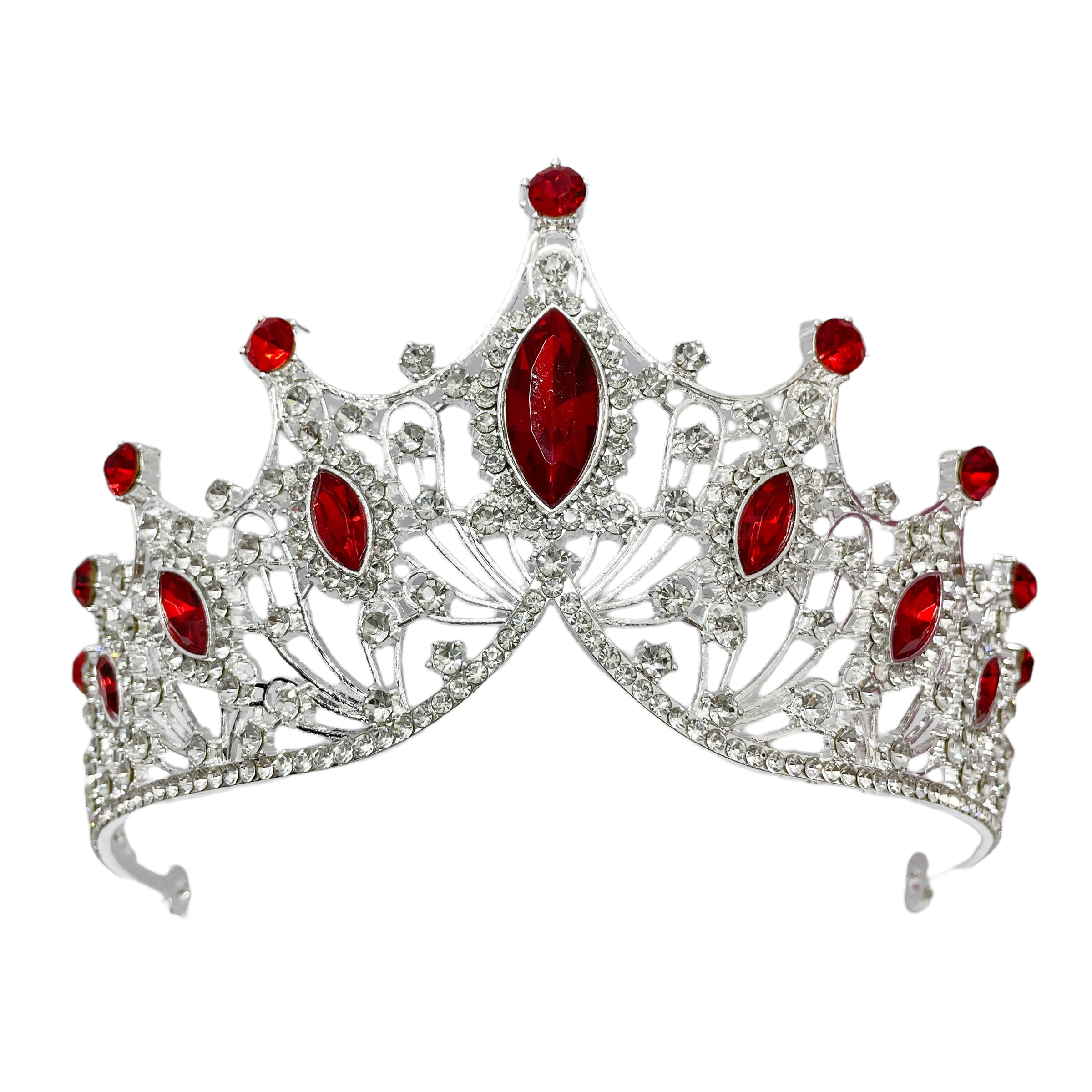 (พร้อมส่ง) เทียร่า 303 สีแดง มงกุฎนางงาม งานสวย ปราณีต QCเพชรทุกเม็ด สินค้าพร้อมส่งจากไทย