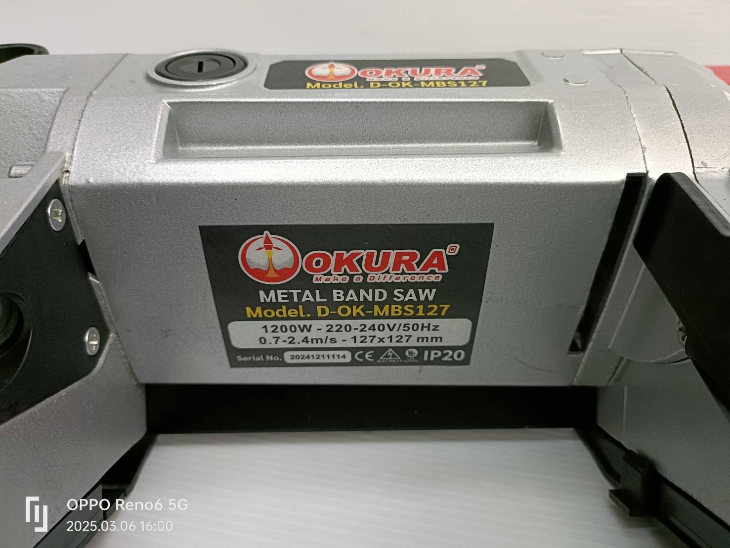 เลื่อยสายพานตัดเหล็ก รุ่น D-OK-MBS127 OKURA