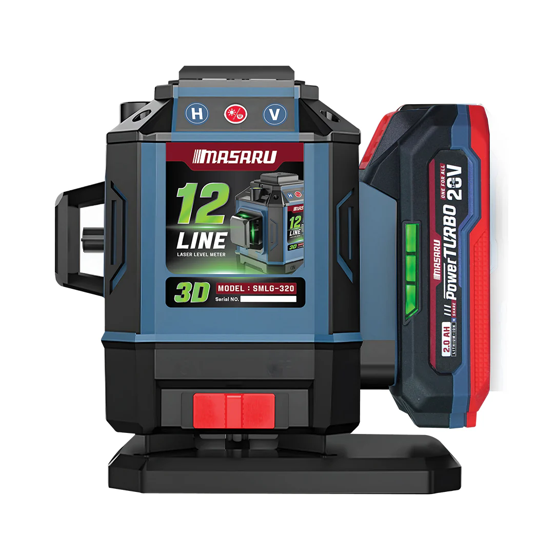 MASARU SMLG-320 เครื่องวัดระดับเลเซอร์แบบแสงสีเขียว 12 เส้น 20V