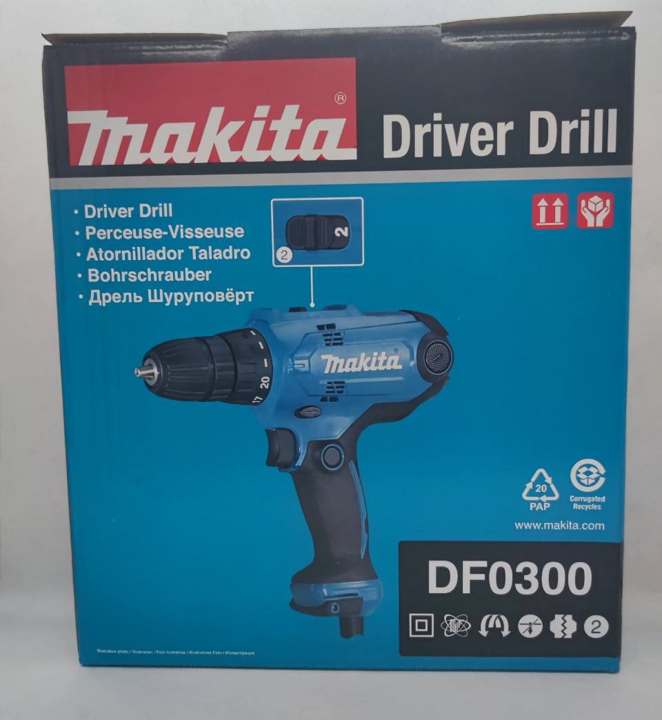 MAKITA DF0300 สว่าน 3/8″ (10 มิล) 320 วัตต์ หัวมือบิด ซ้ายขวา ปรับรอบได้