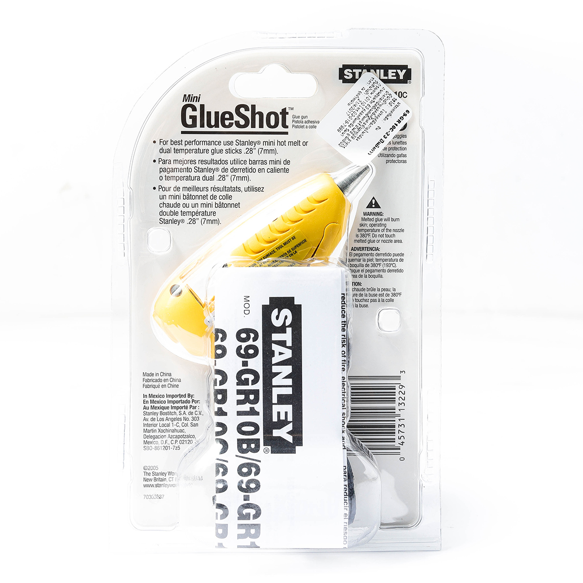 STANLEY ปืนยิงกาวไฟฟ้า 15W ปลั๊กหัวแบน งานเบา รุ่น 69-GR10C