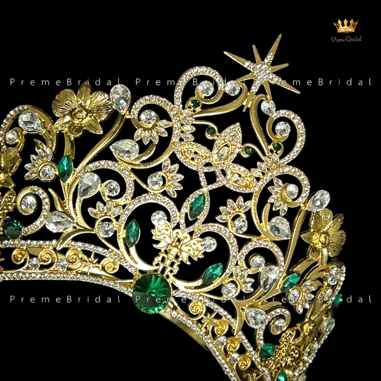 (พร้อมส่งจากไทย) มงกุฏ 133 ขนาดใหญ่ไซส์นางงาม งานสวย รุ่นฐานกลมปรับขนาดได้ ส่งจาก จ.อุบลราชธานี