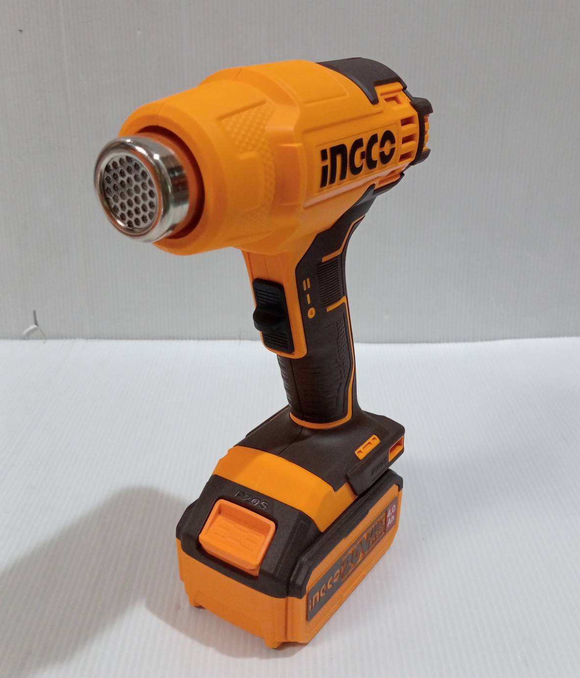 INGCO เป่าลมร้อน20V HGLI20025 ครบชุดพร้อมแบต4A